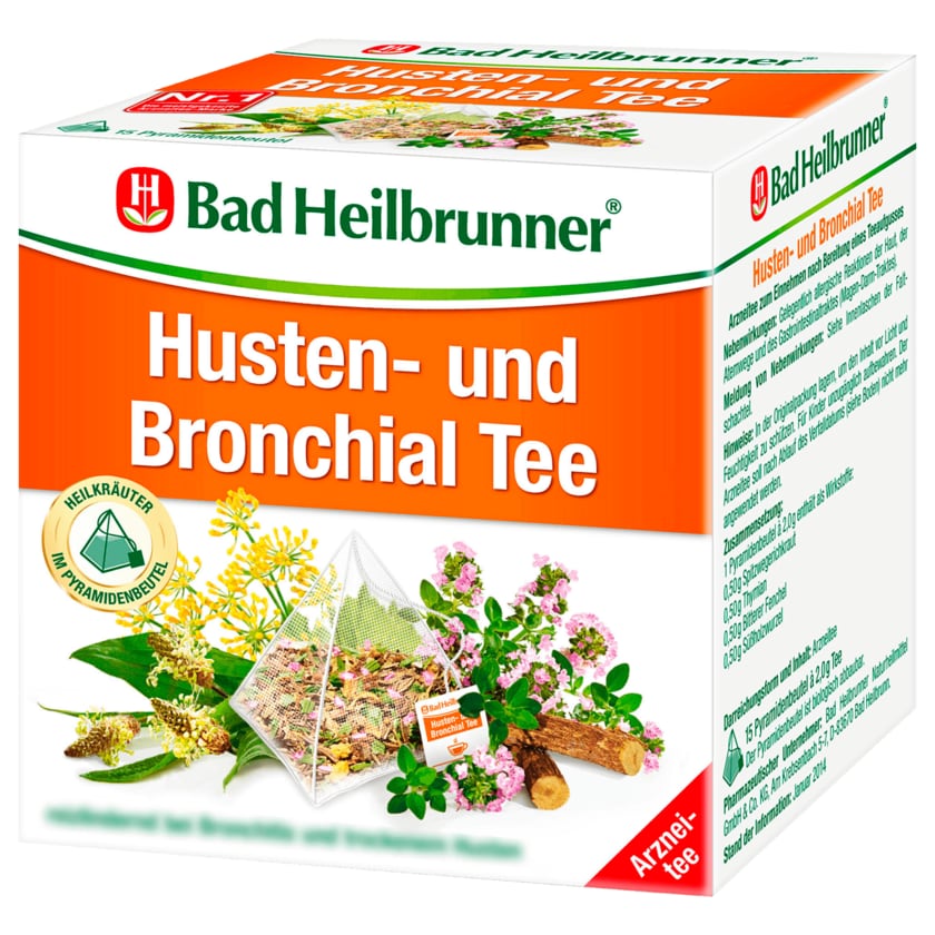 Bad Heilbrunner Arzneitee Husten- und Bronchial Tee 30g, 15 Beutel